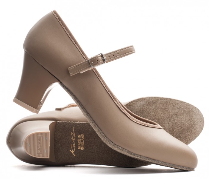 Ladies Tan Nude PU Suede Sole Showtime 