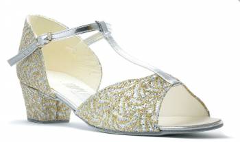 Girls Ladies Silver Gold White Ballroom Social Dance Shoes By Topline JESSICA 