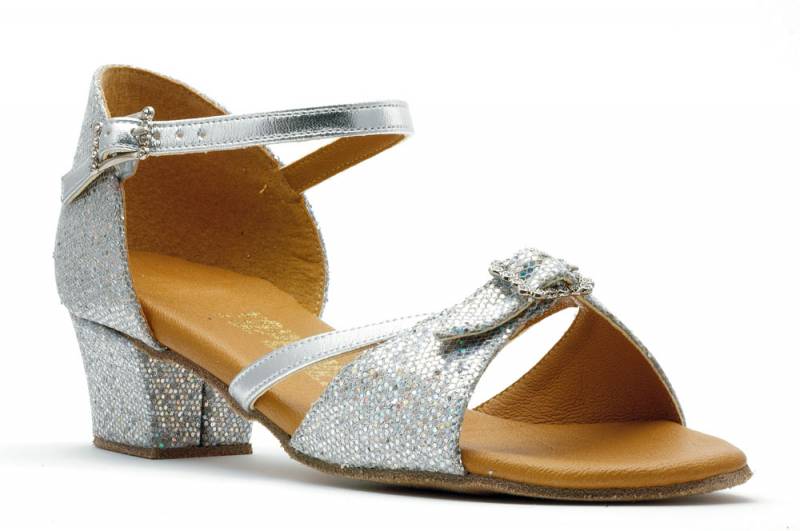 Silver Lurex Ballroom Dance Shoes 